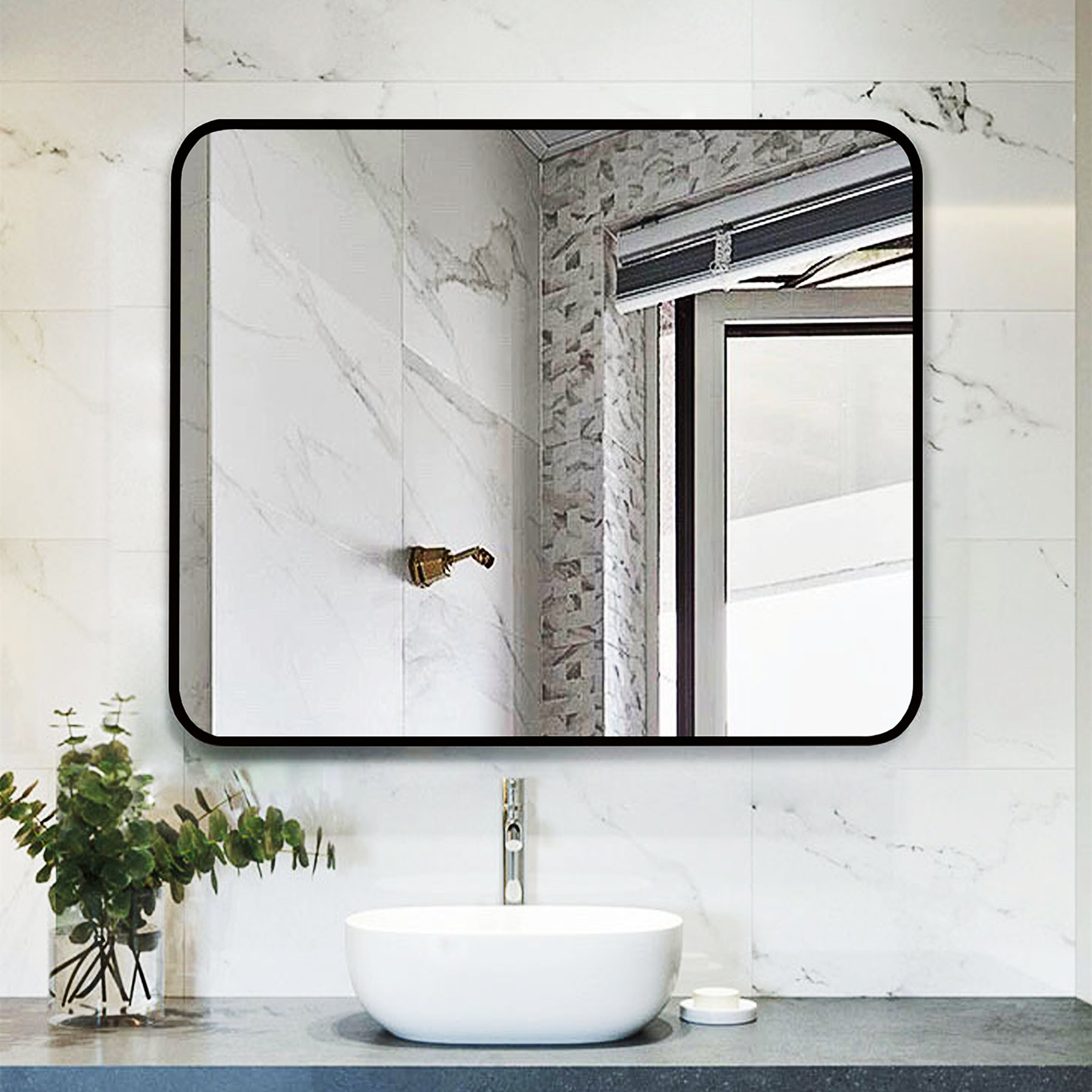 Latitude Run® Rectangle Metal Wall Mirror & Reviews | Wayfair