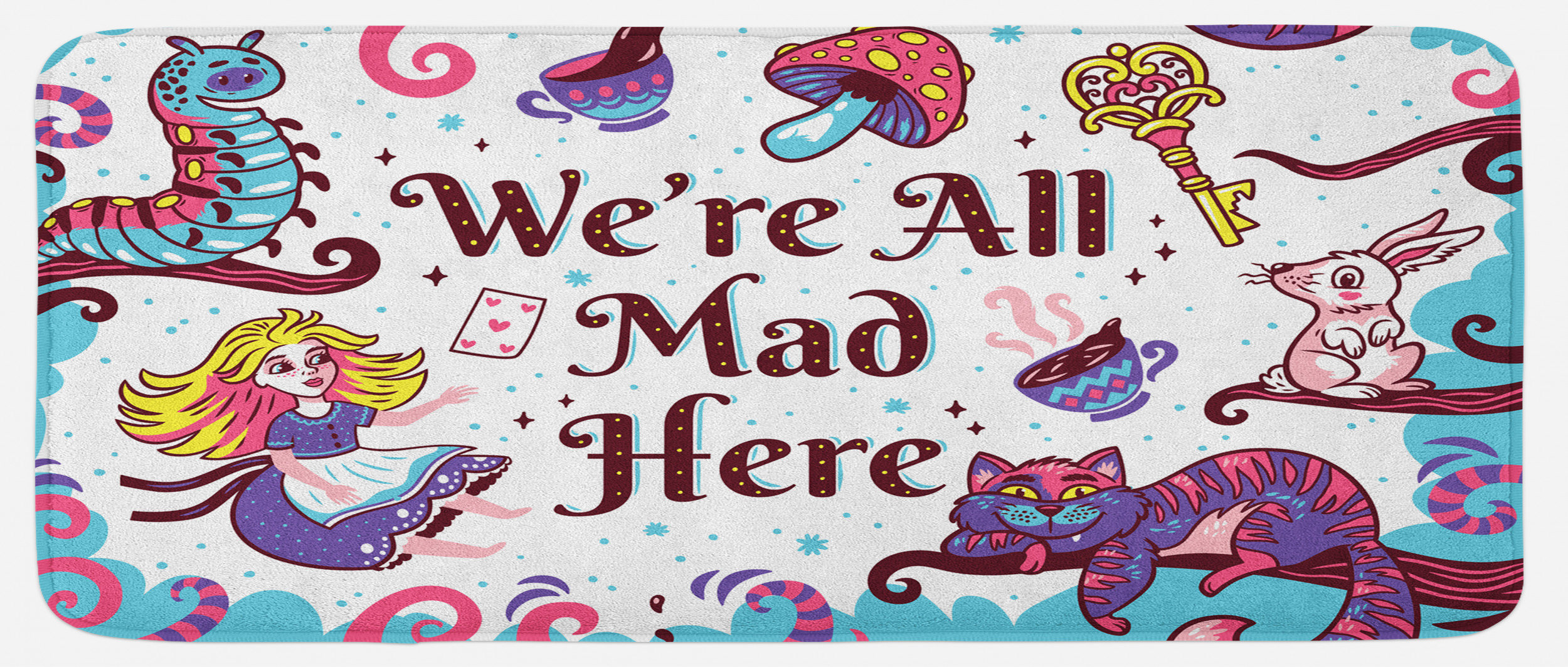 East Urban Home Alice In Wonderland Kitchen Mat Wayfair Alice In Wonderland Kitchen Mat