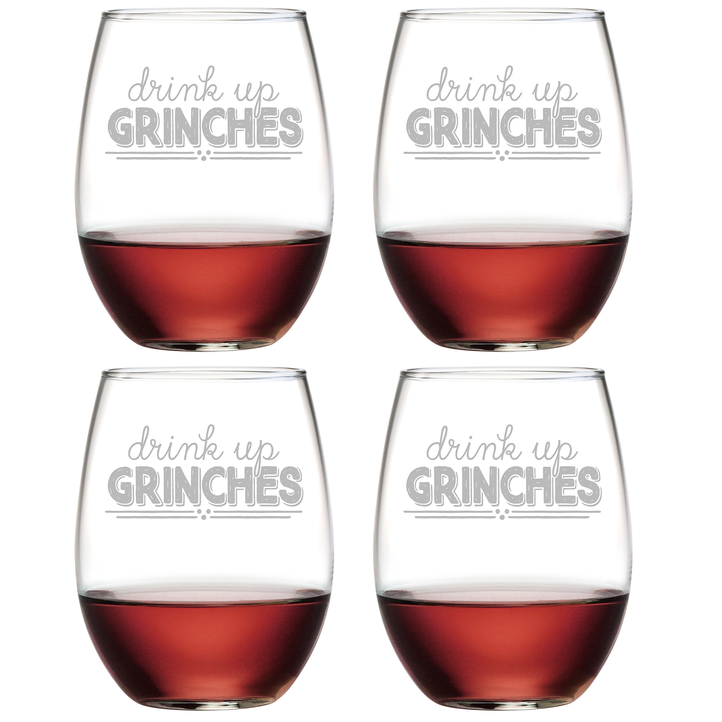 Christmas Wine COASTER Drink Up Grinches Its Christmas