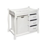 antique white changing table