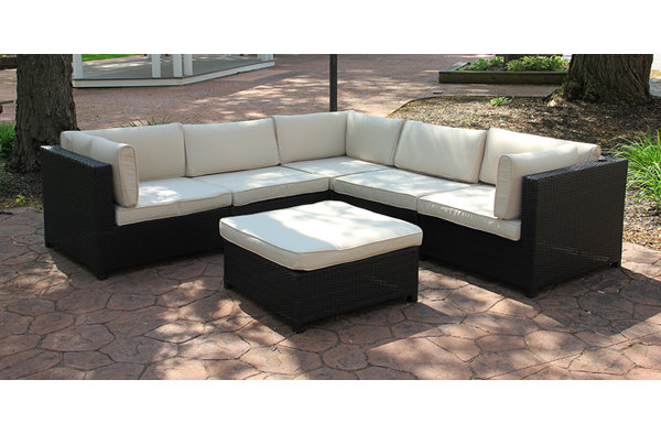 Northlight 6 Piece Sectional Set With Cushions Reviews Wayfair