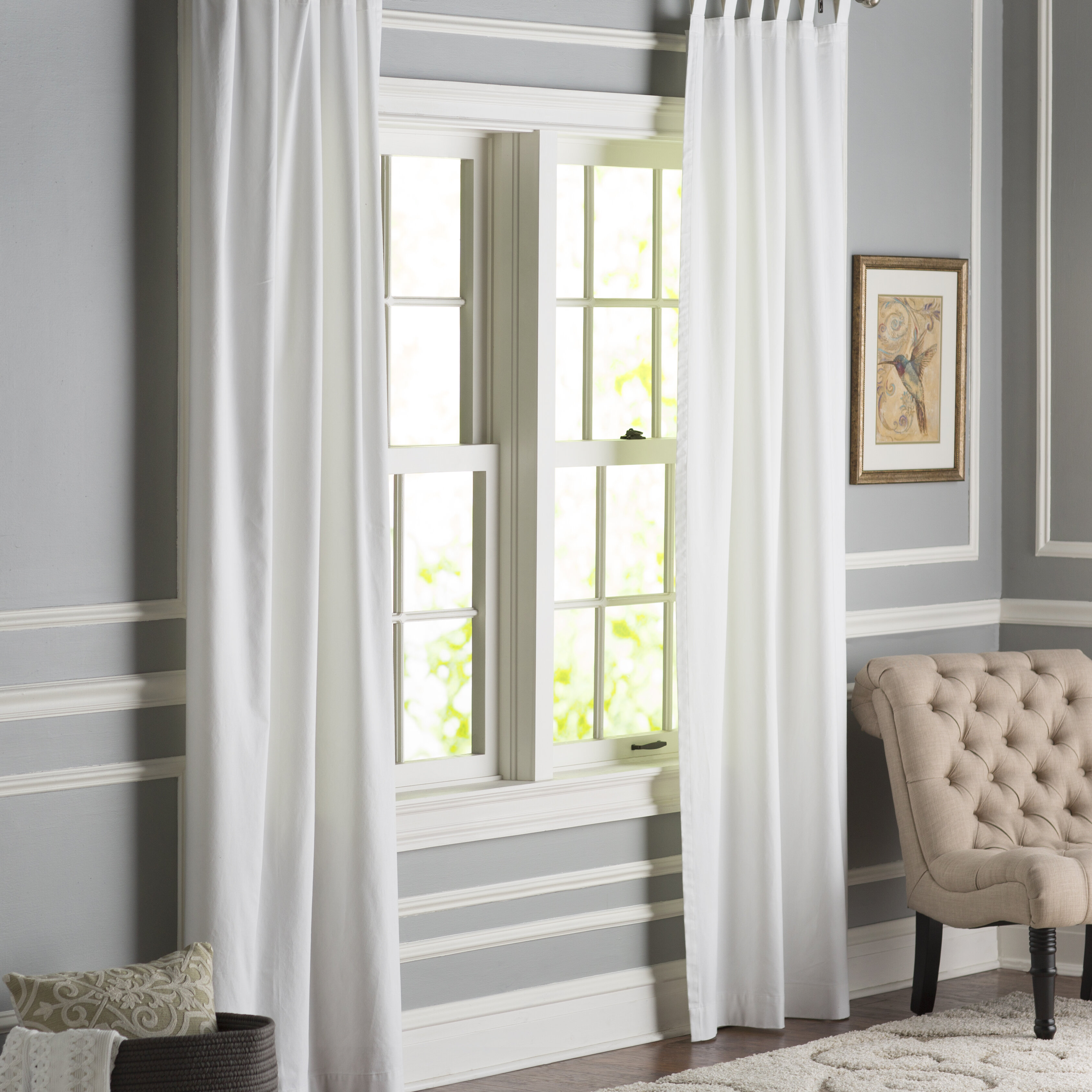 42 x 84 Arden Loft Mindwork 100% Cotton Window Curtain Panel Gray 