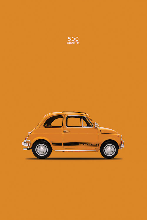 East Urban Home 1969 Fiat 500 Abarth Graphic Art Print On Canvas Wayfair