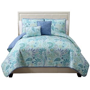 Fareham 5 Piece Reversible Coverlet Set