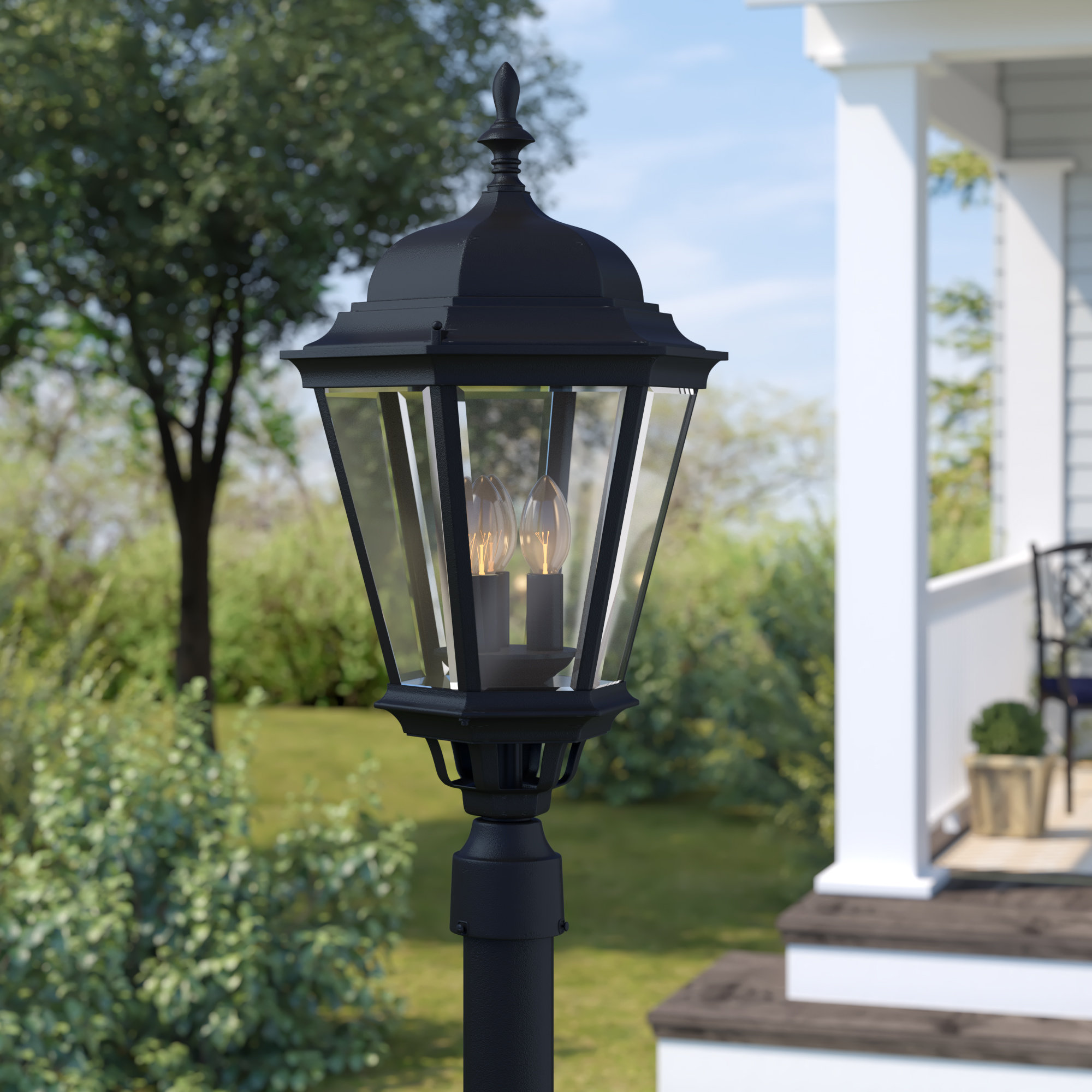 Alcott Hill Listermann Cast Outdoor 3 Light Lantern Head Reviews Alcott Hill Listermann Cast Outdoor 3