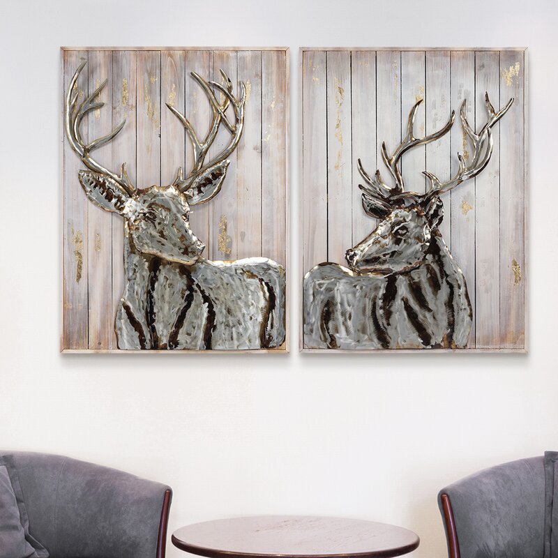 Deer Iron Wall Décor - Contemporary Metal Wall Decorations