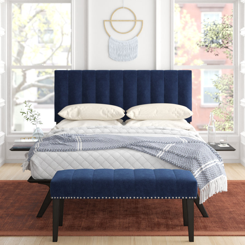 Foundstone Myra Full Queen Upholstered Panel Headboard And Bench