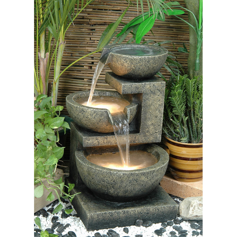 Hi Line Gift Ltd Fiber And Resin Bowl Fountain With Light Reviews Wayfair
