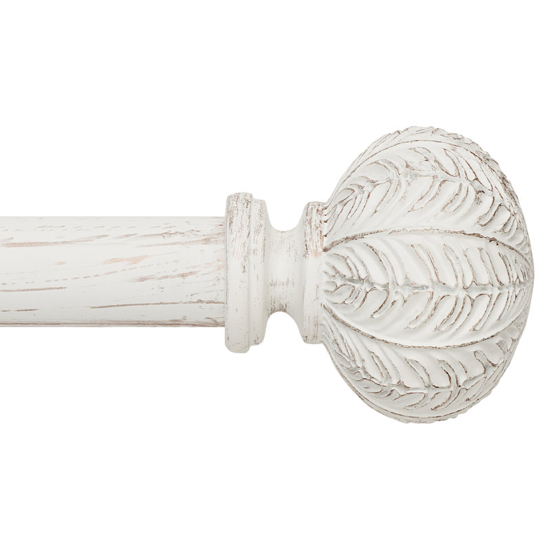 Jacarion Adjustable Overall Width x 1'' Diameter Single Curtain Rod Size: 48" - 86", Color: Gold