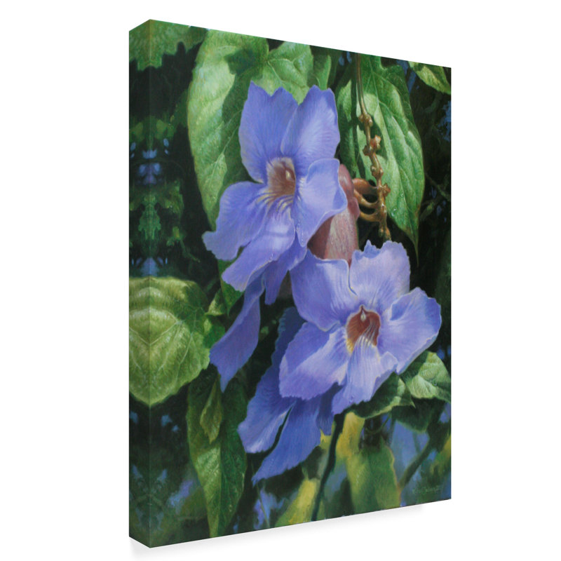 World Menagerie Flowers Over Green Background Acrylic Painting
