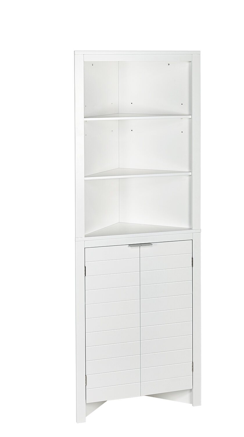 Rebrilliant Gunn Tall Corner 23 31 W X 63 88 H Linen Cabinet