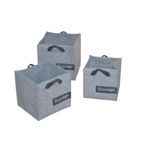 3-tlg. Korb-Set aus Stoff von CleverFurn