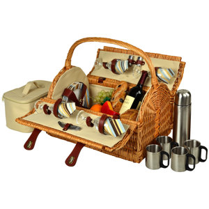 Yorkshire Picnic Basket with Coffee Flask for Four