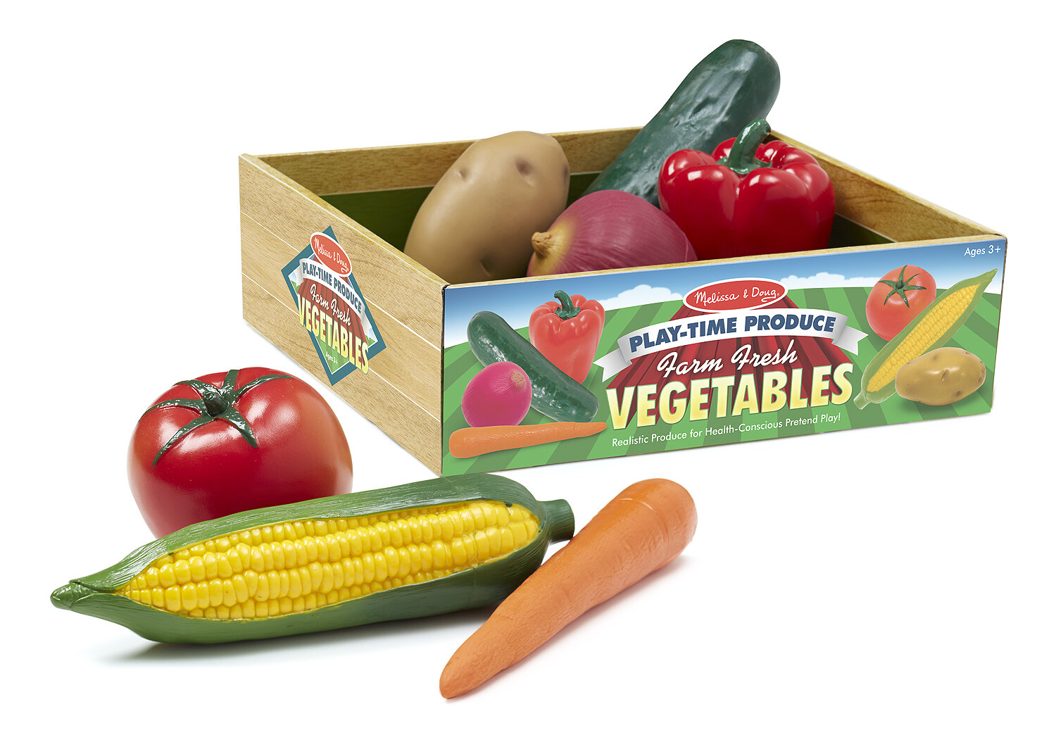 Melissa & Doug Play-time Produce Vegetables 4083 Play Food for sale online