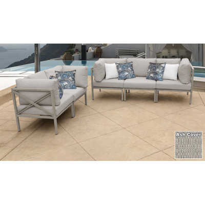 Tk Clics Carlisle Outdoor 5 Piece Sofa Seating Group With Tk Clics Carlisle Outdoor 5 Piece