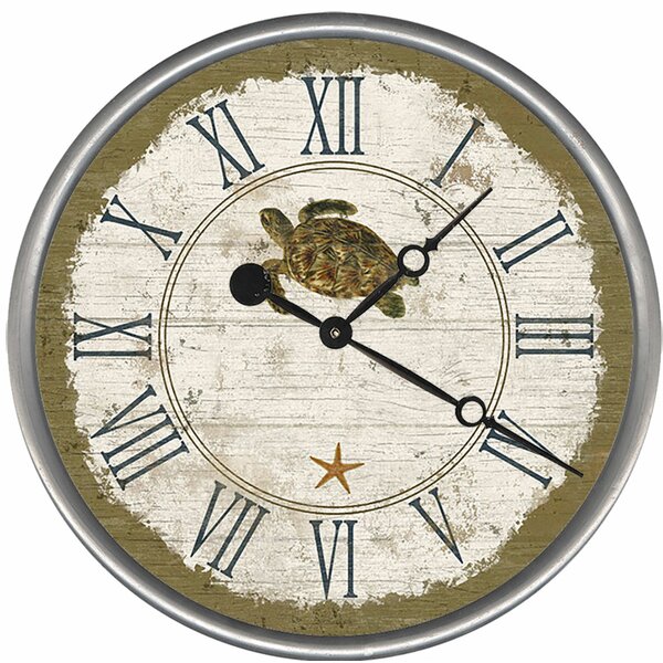 Details about   Wall Clock Wood Turtle Decorative 15" Beach Theme Perfect Decor For Kitchen Bath