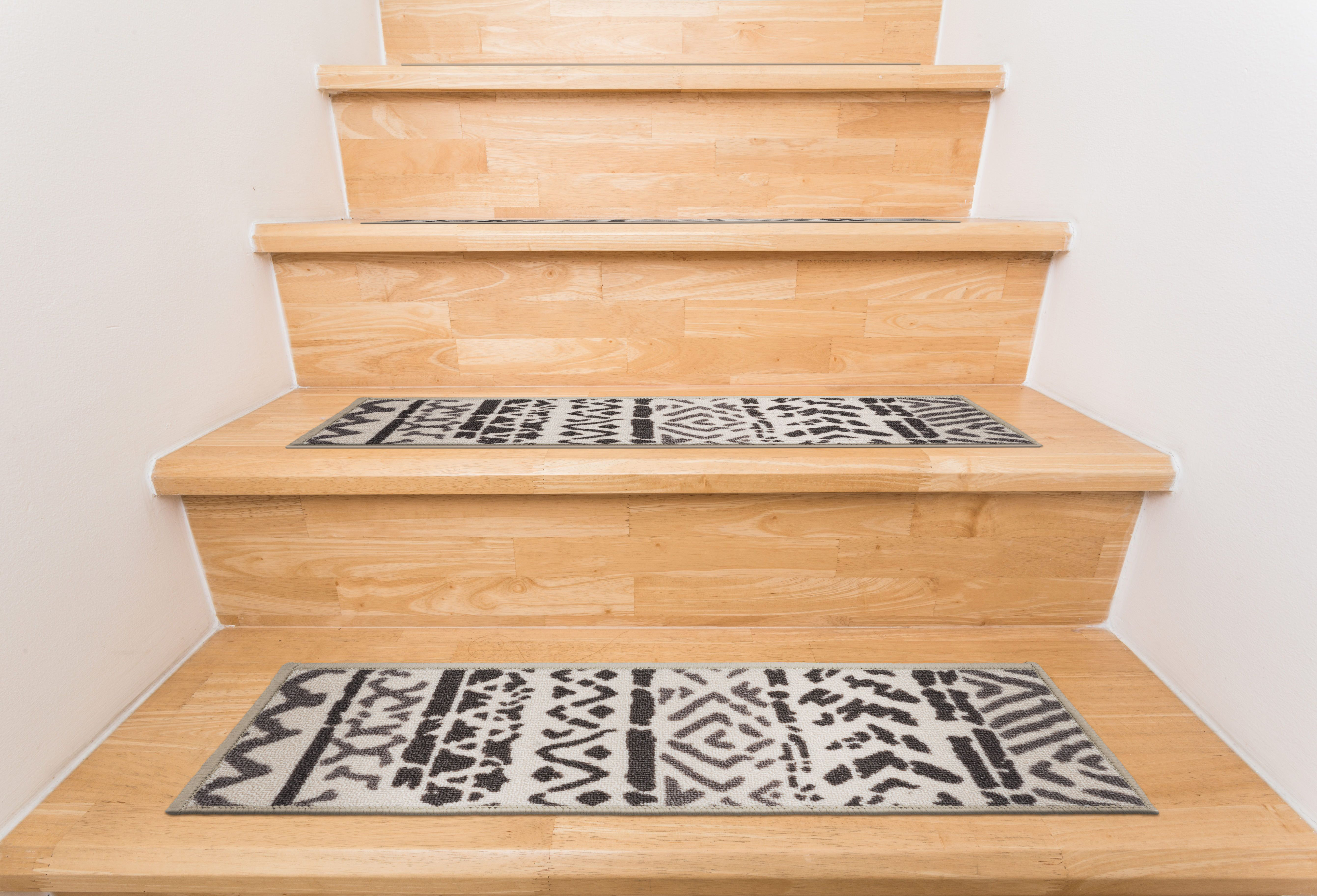 Foundry Select Wittman Gray Beige Stair Tread Wayfair
