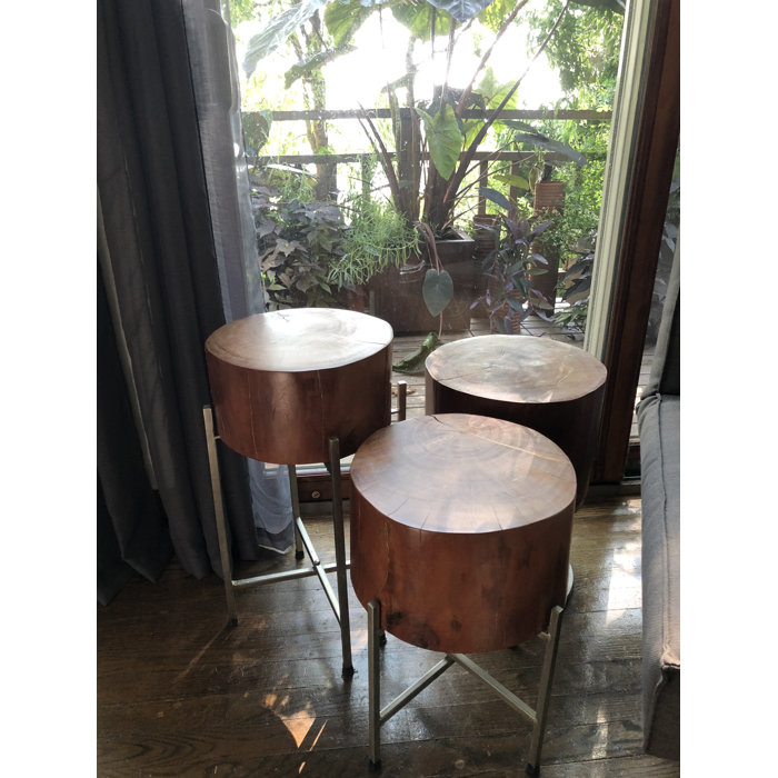 Sura Wood Block End Table Sura Wood Block End Table