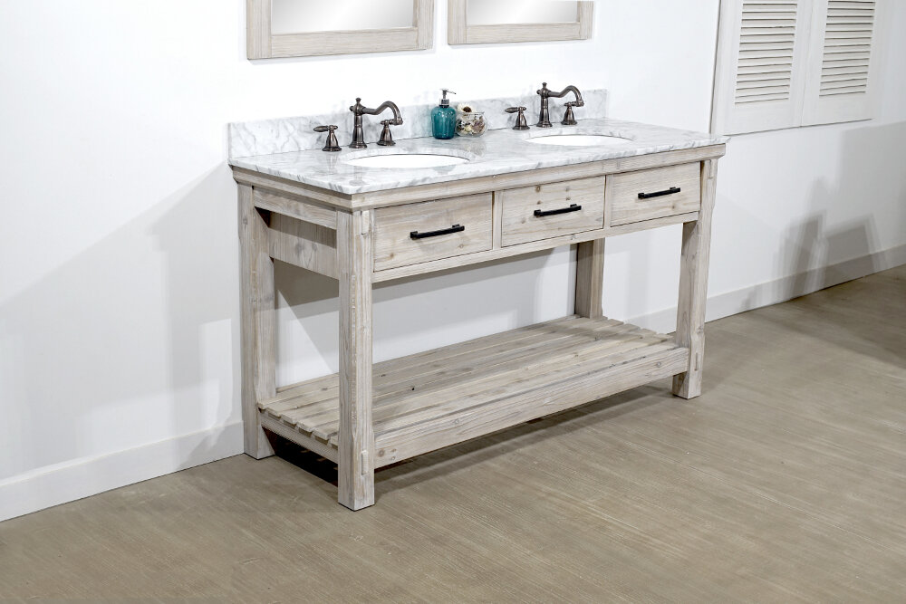 Wayfair Double Bathroom Vanity Set Millwood Pines