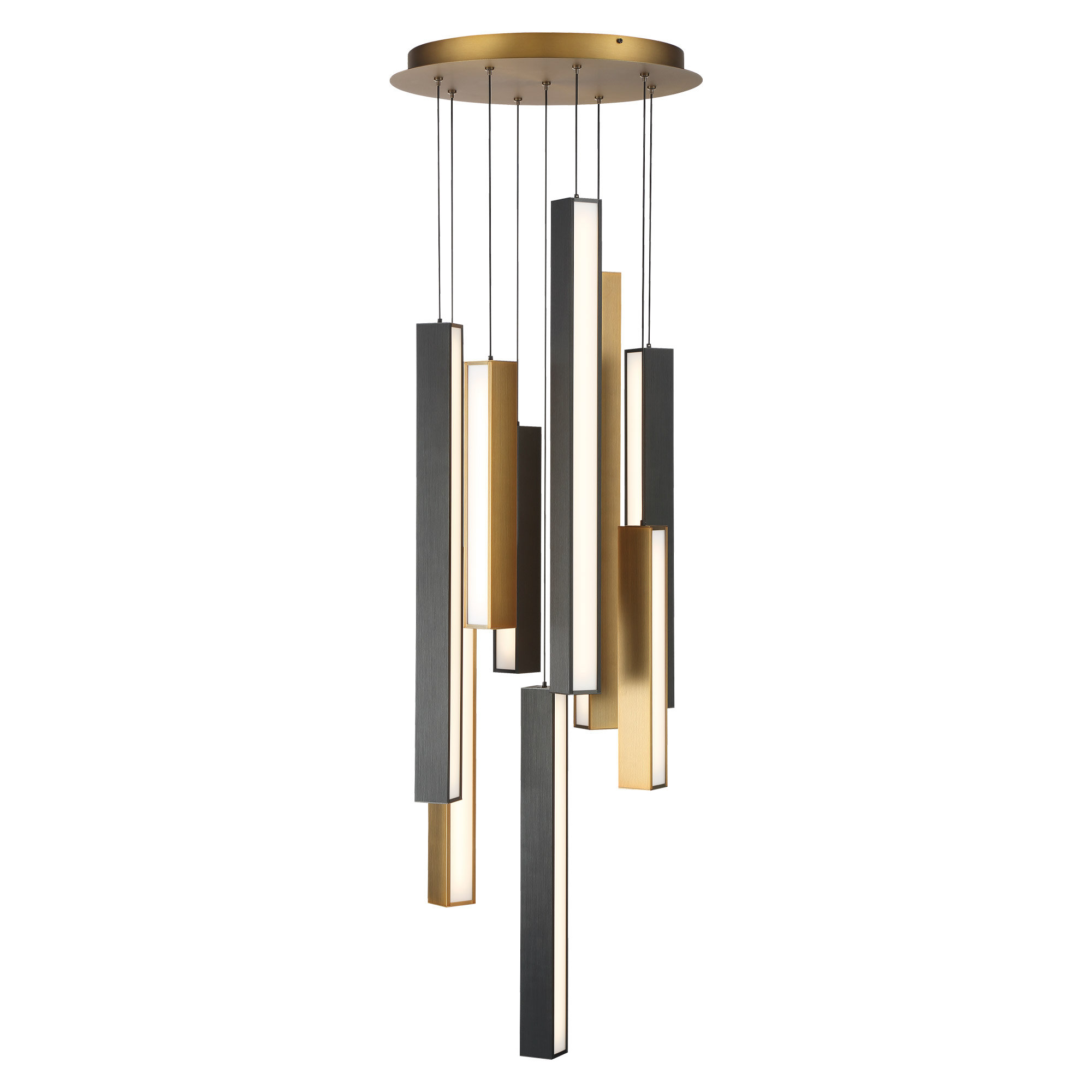 Modern Forms Chaos 9 Light Cluster Square Led Pendant Wayfair