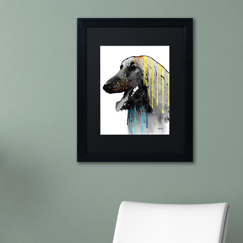 Trademark Art Afghan Hound By Marlene Watson Framed Painting Print
