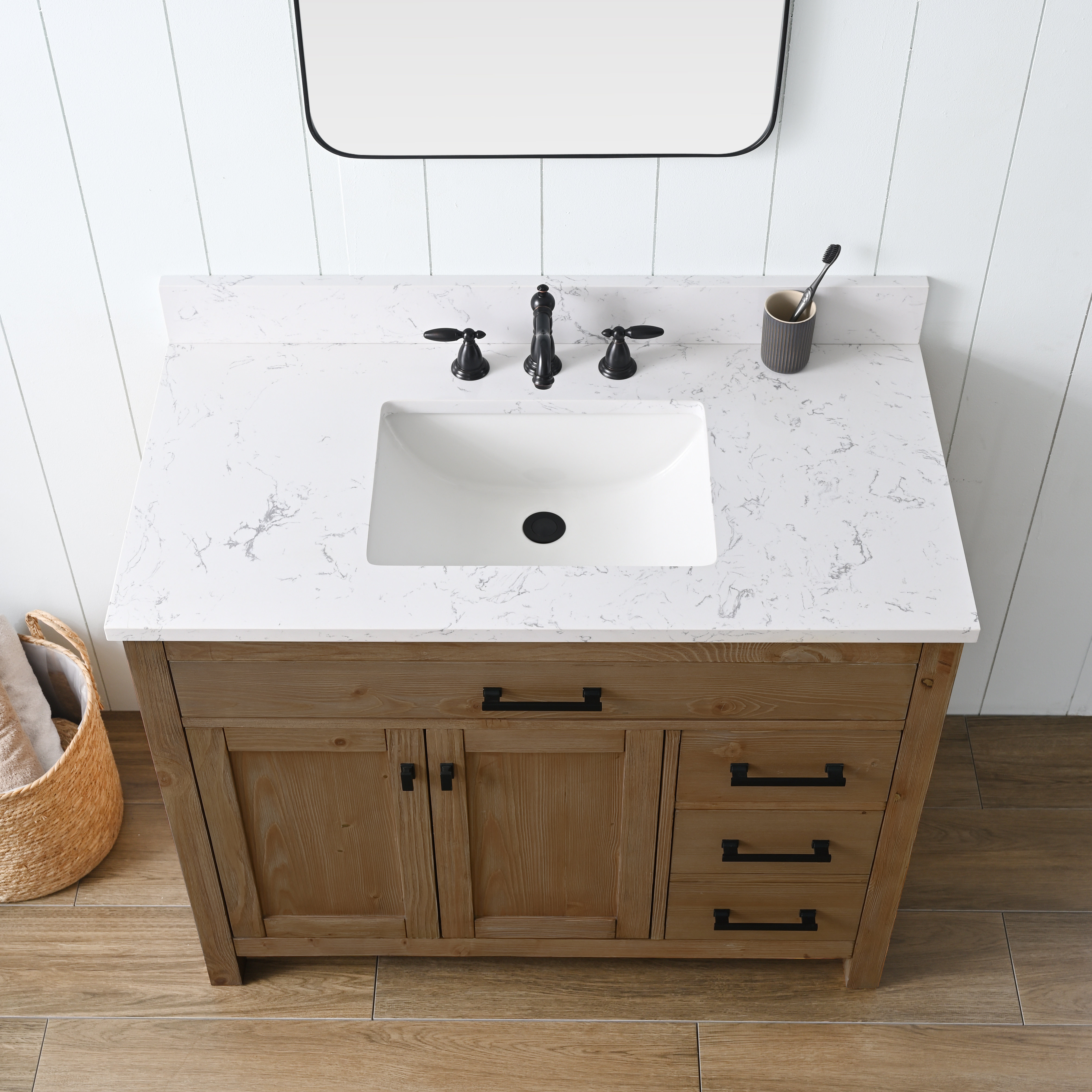 Mercury Row® Atencio 42’’ Free-standing Single Bathroom Vanity with