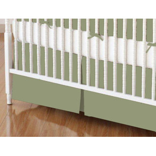 sage green crib skirt