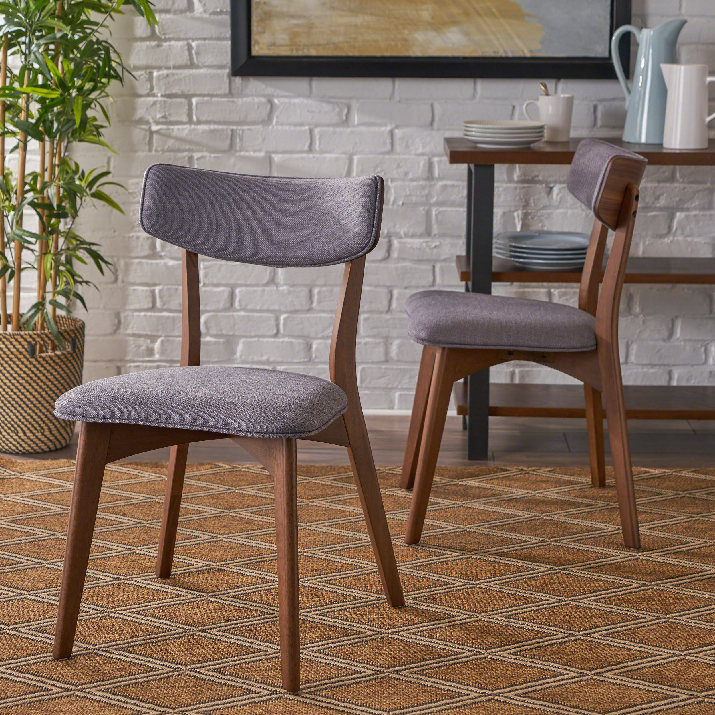 Upholstered Mid Century Dining Chairs