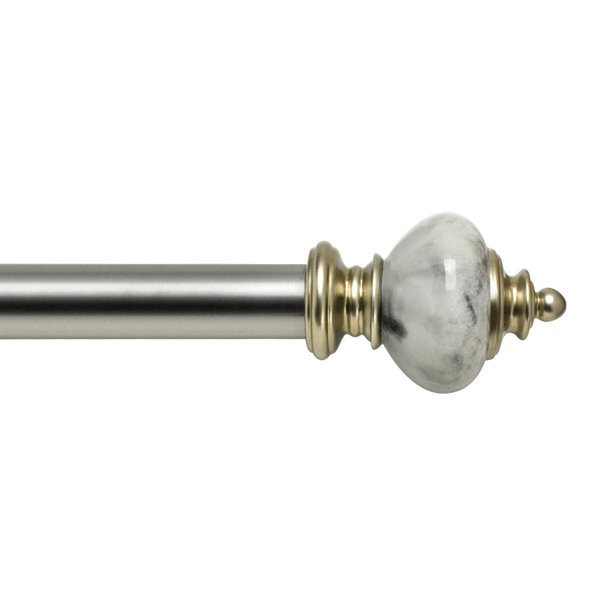 Baliblinds Faux Marble Urn Decorative Single Curtain Rod