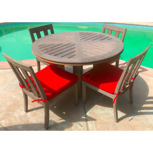 Go to store & view more images Constance Teak 5 Piece Dining Set with Cushions by Brayden Studio