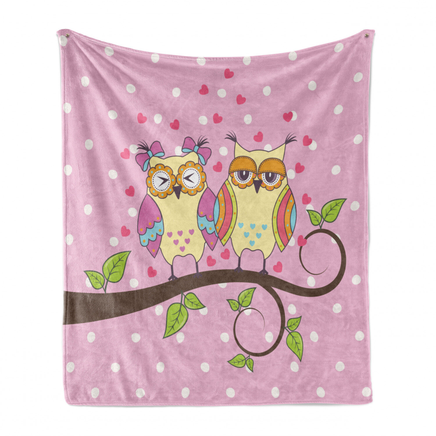 Funy Decor Flannel Blanket Owl Hanf Draw Soft Breathable Throw Blankets Cozy Bedspread for Home Couch Chair Bedroom All Seasons Use 50x60inch 