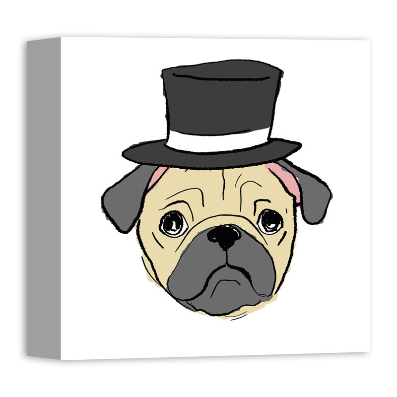 pug in a top hat