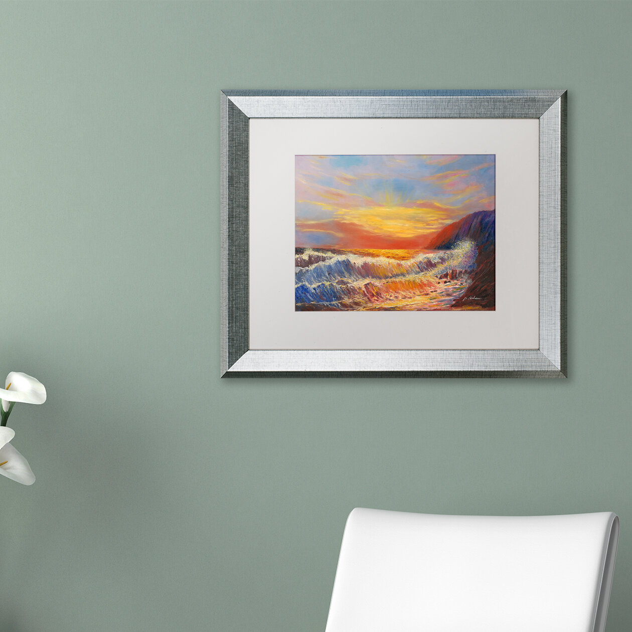 Trademark Art Hawaiian Sunset Framed Print On Canvas Wayfair