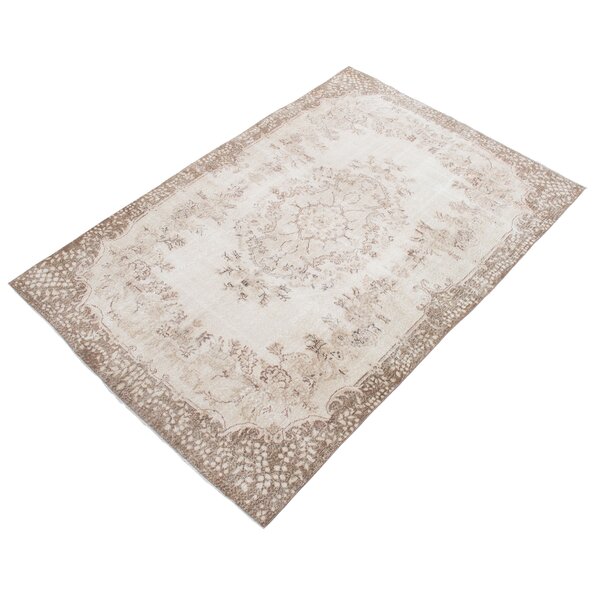 300608 eCarpet Gallery Large Area Rug for Living Room Hand-Knotted Wool Rug Arlequin Moroccan Ivory Rug 10'4 x 13'10 Bedroom 