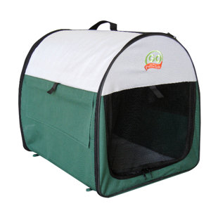 Soft Sided Pet Crate With Sheepskin Mat by Go Pet Club