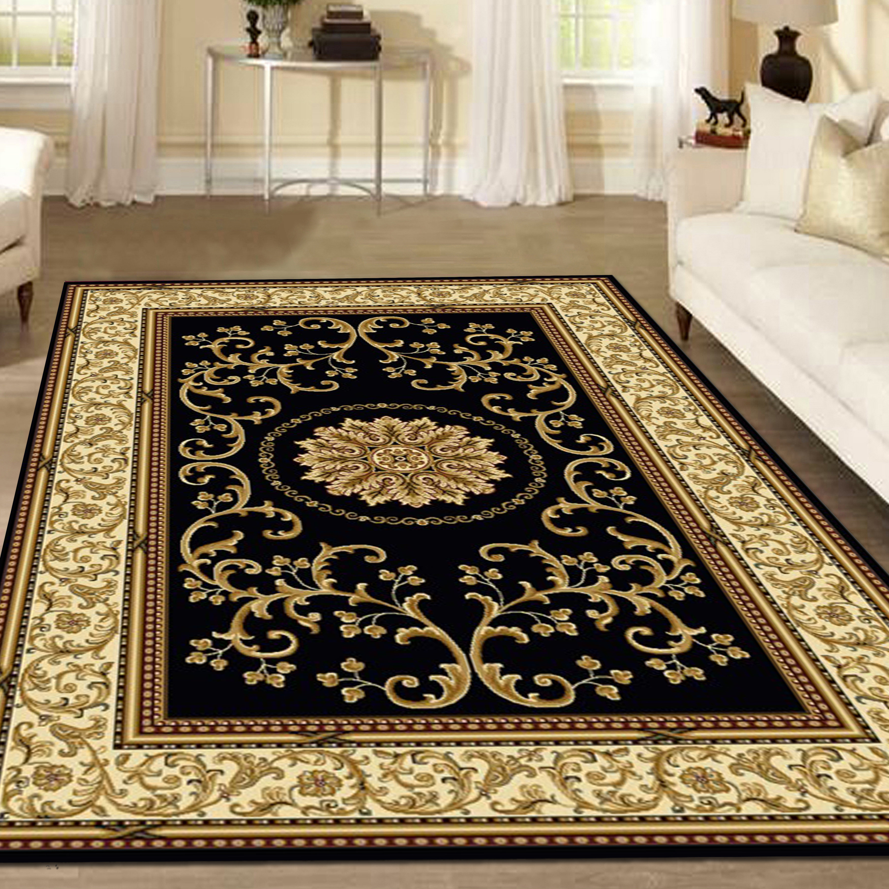 The Conestoga Trading Co Jordan Oriental Black Area Rug Reviews Wayfair