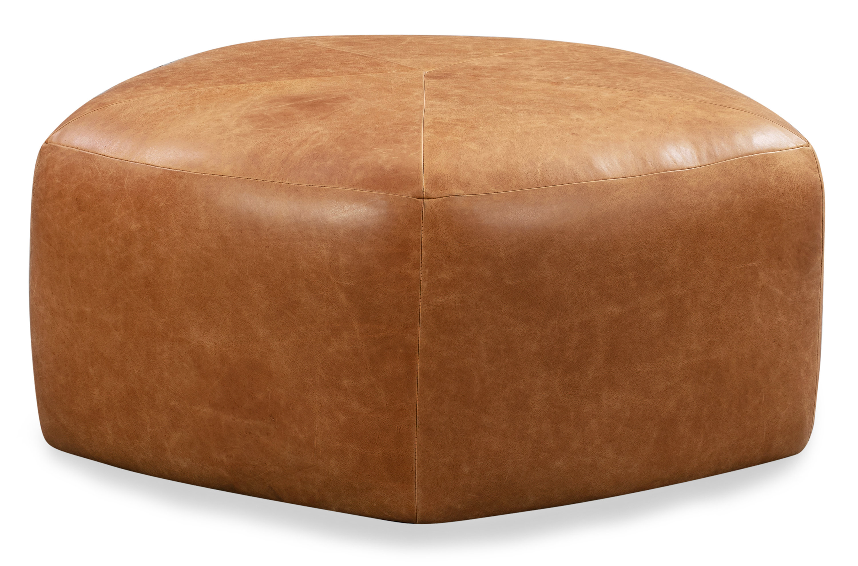 17 Stories Rowley Leather Pouf Reviews Wayfair