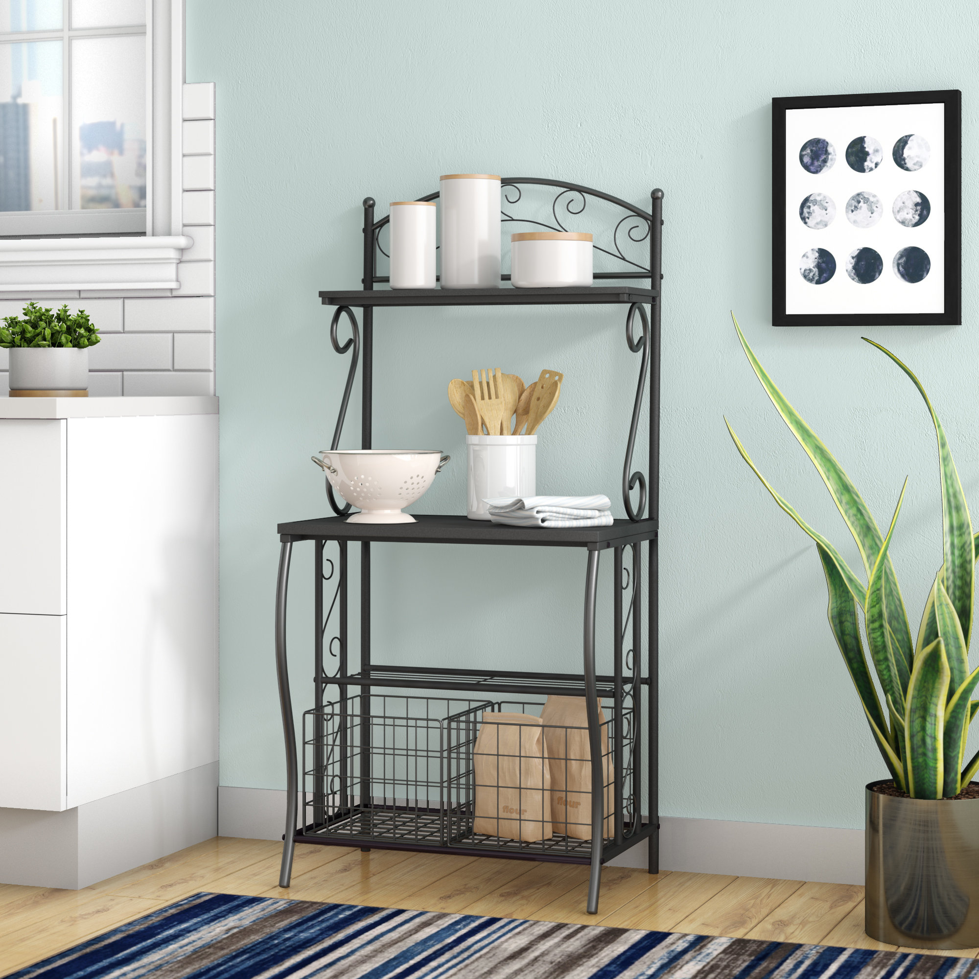 Fleur De Lis Living Bella Vista Kitchen Iron Baker S Rack