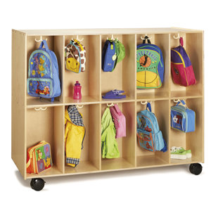 Backpack Cubby Wayfair Backpack 10 Compartment Cubby With Casters