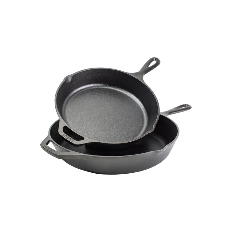 Lodge 10.25 Inch and 12 Inch Cast Iron Skillet Set & Reviews | Wayfair
