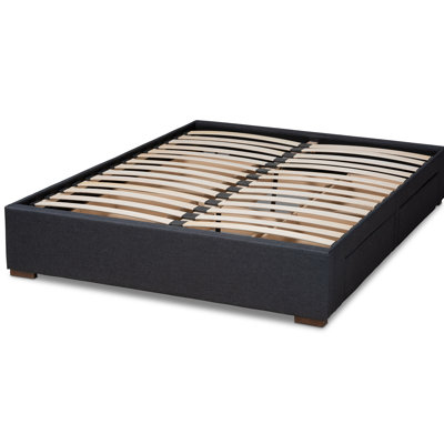Hassell Modern and Contemporary Fabric Upholstered 4-Drawer Platform Storage Bed Frame