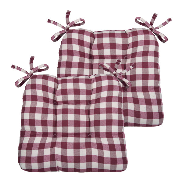 Red Gingham Chair Cushions Wayfair Ca