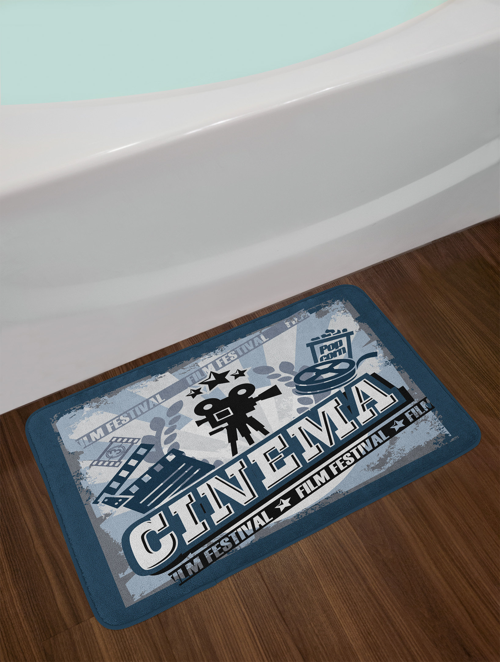 Digital Vintage Bath Mat Bathroom Decor Plush Non Slip Mat 29 5 X 17 5