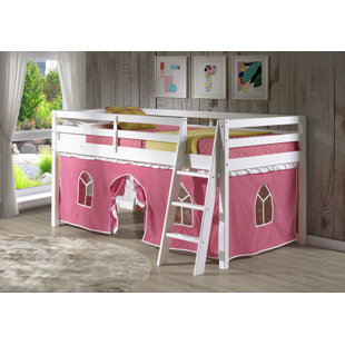 Go to store & view more images Gladwin Traditional Twin Low Loft Bed with Tent by Zoomie Kids