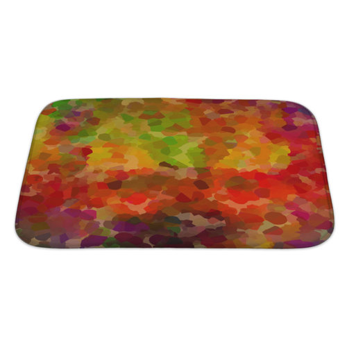 Latitude Run Allibert Tropical Flowers And Palm Leaves Bath Rug Wayfair Ca