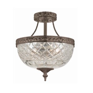 Milan 3-Light Semi Flush Mount