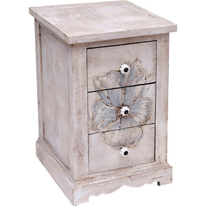 Nachttisch mit 3 Schubladen von Burkina Home Decor