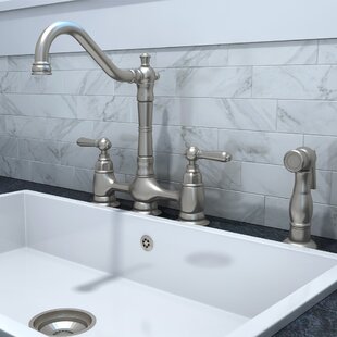 Americana Touch Bridge Faucet with Side Spray