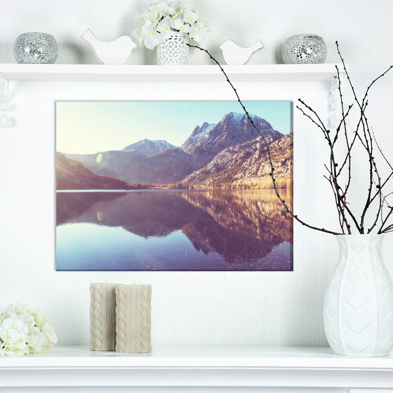 Landscapes Lake View In Sierra Nevada Mountains Photographic Print On Wrapped Canvas