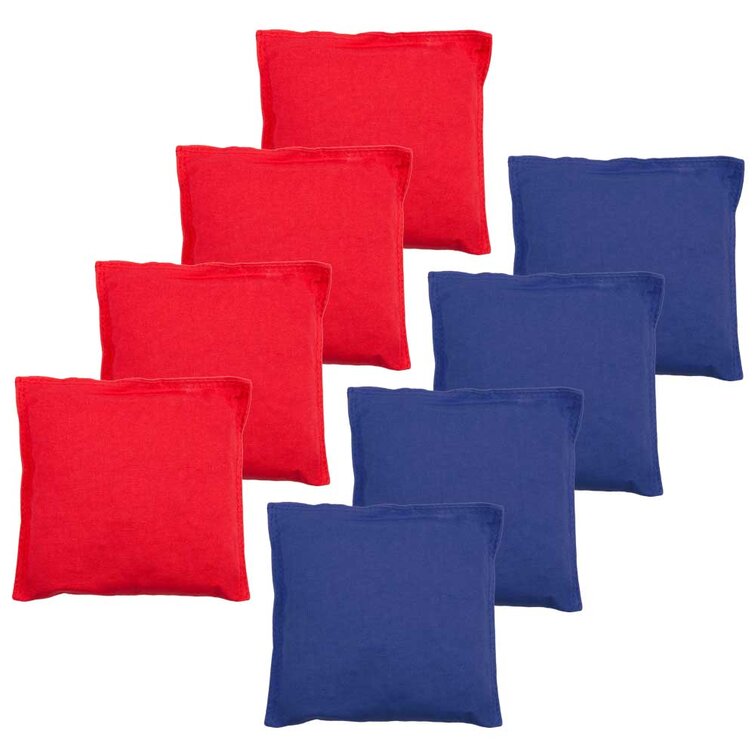 4 Red mini cornhole bean bags 3" X 3" made with duck canvas double stitched 